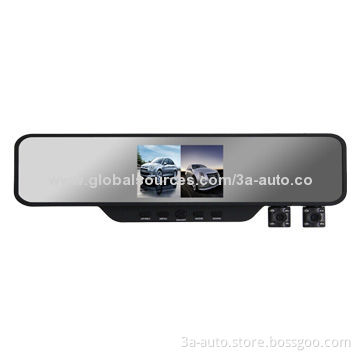 Mirror shaped DVR with 3.5-inch display 720p dual lens
